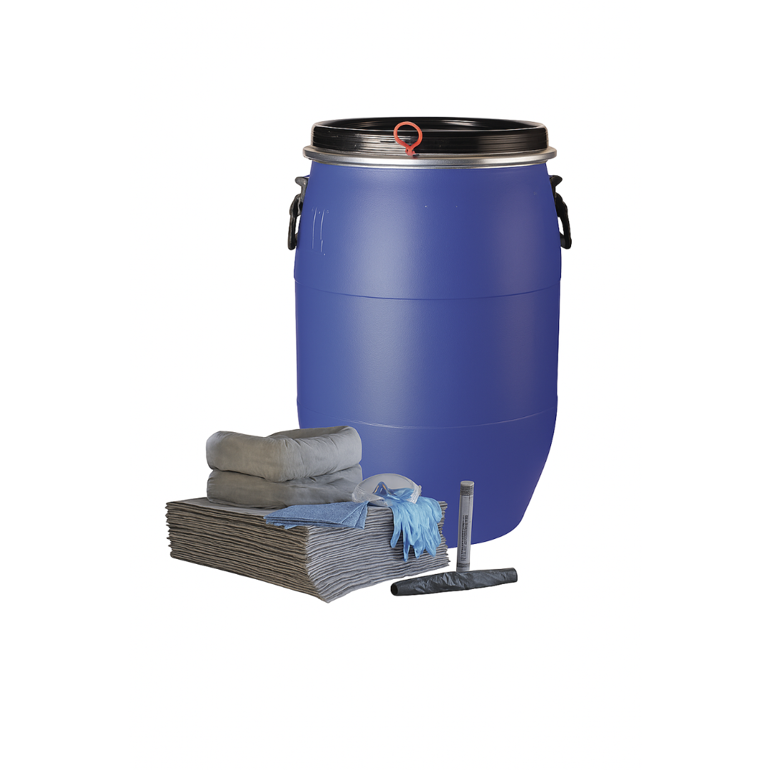 Kit absorbant en fût homologué bleu